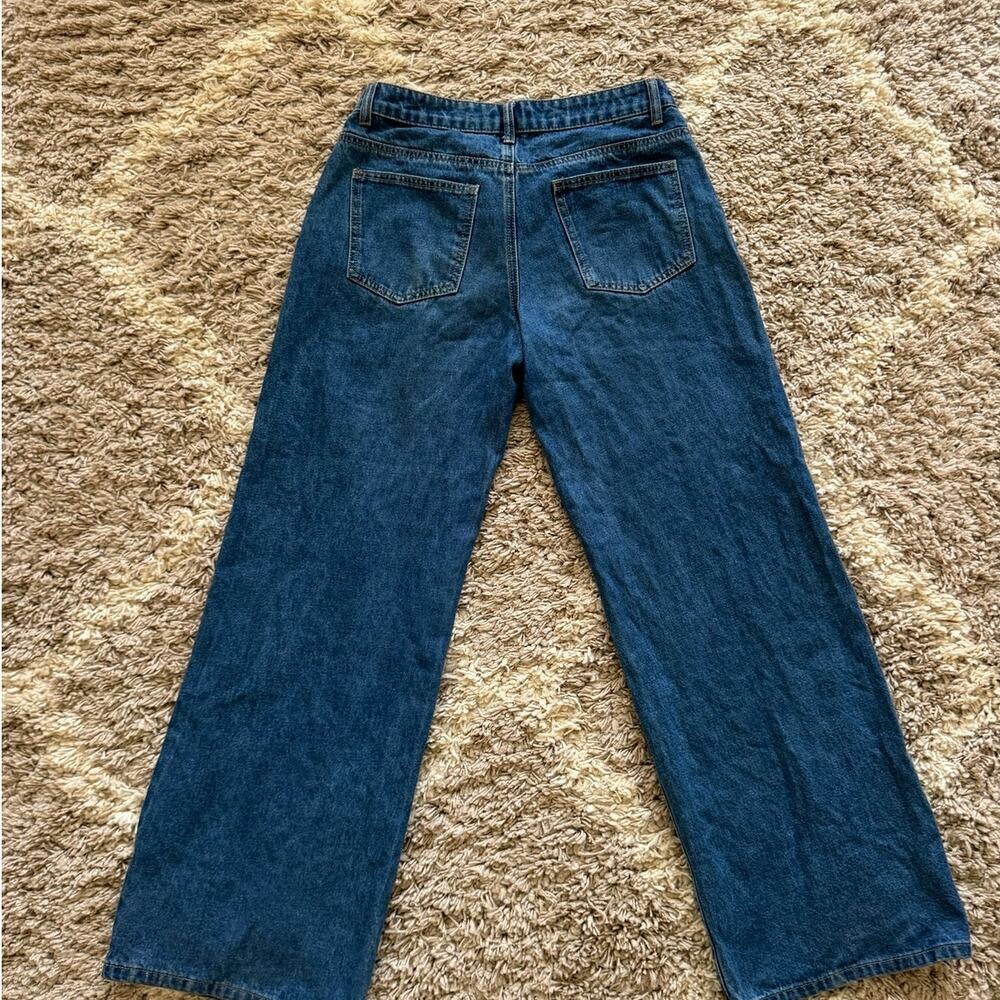 Y2K Edikted Dark Wash Jeans Women's Size Small Wide Leg Denim - Picture 4 of 6